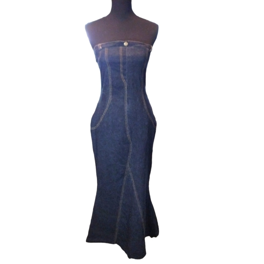 Vintage Studio F Denim Maxi Dress